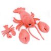 Peluche Homard maman et bébé Les Ptipotos Corail (48 cm) - Les Déglingos