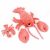 Variation Orange, noir, blanc du produit Peluche Homard maman et bébé Les Ptipotos Corail (48 cm) de la marque Les Déglingos