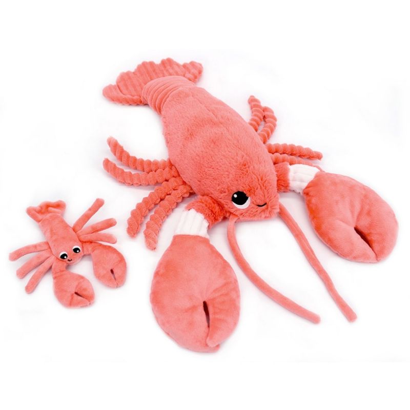 Peluche Homard maman et bébé Les Ptipotos Corail (48 cm) Les Déglingos Produit 1