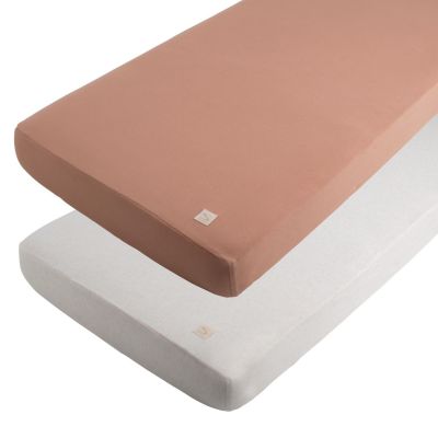 Lot de 2 draps housses Petit Cœur (70 x 140 cm) Sauthon
