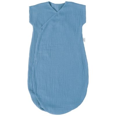 Gigoteuse d'été forme kimono double gaze pierre bleue (18-36 mois)
