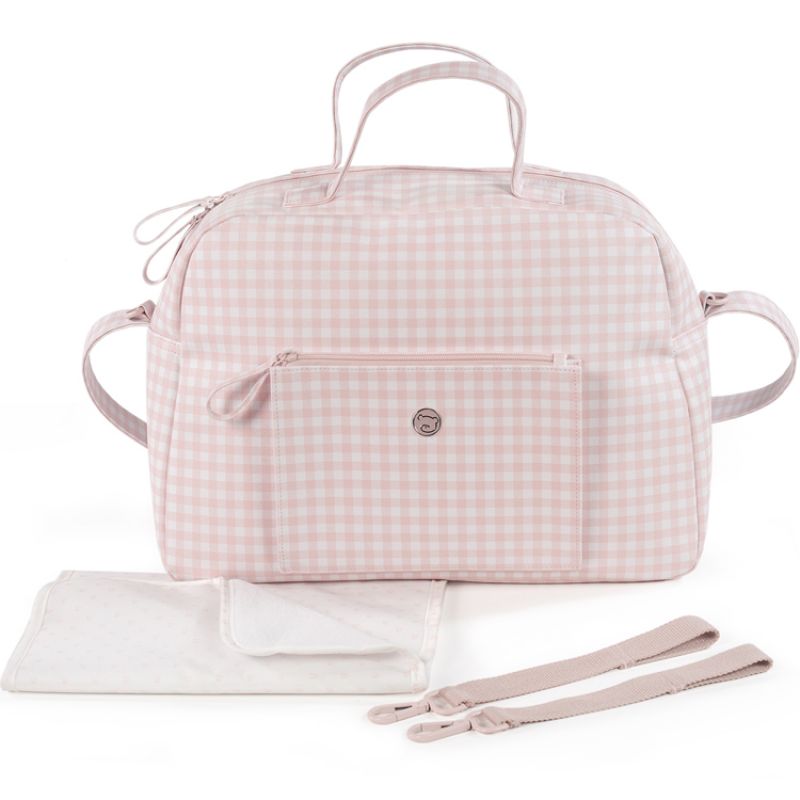 Sac à langer Together Vichy rose et blanc Pasito a pasito