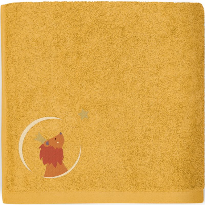 Serviette de bain lion safran personnalisable (70 x 140 cm) L'oiseau bateau