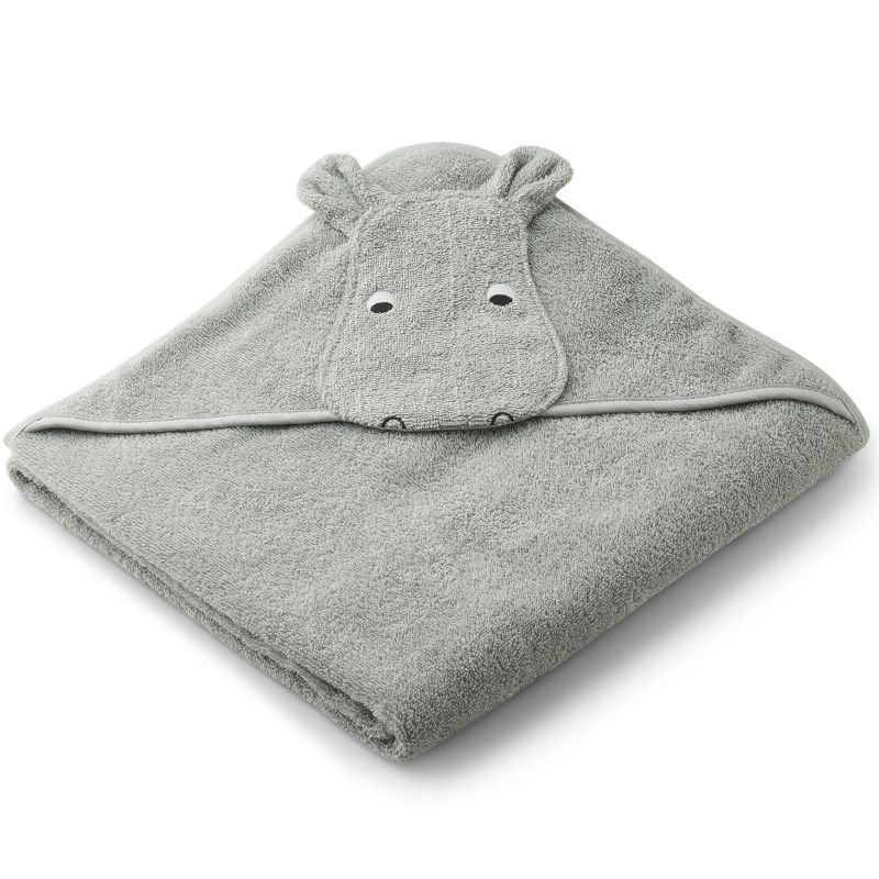 Cape de bain Augusta hippo vert d'eau (100 x 100 cm) Liewood