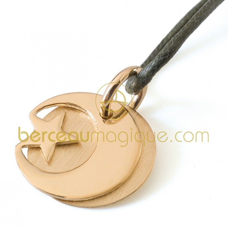 Pendentif Believe Croissant (Or jaune) Mikado