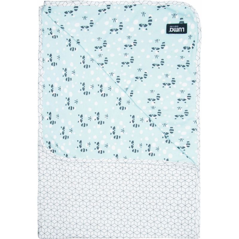 Serviette de bain Raton-laveur menthe (100 x 75 cm) Luma Babycare