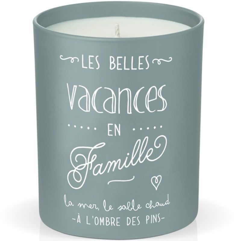 Bougie à la cire de soja Vacances en famille Créa Bisontine