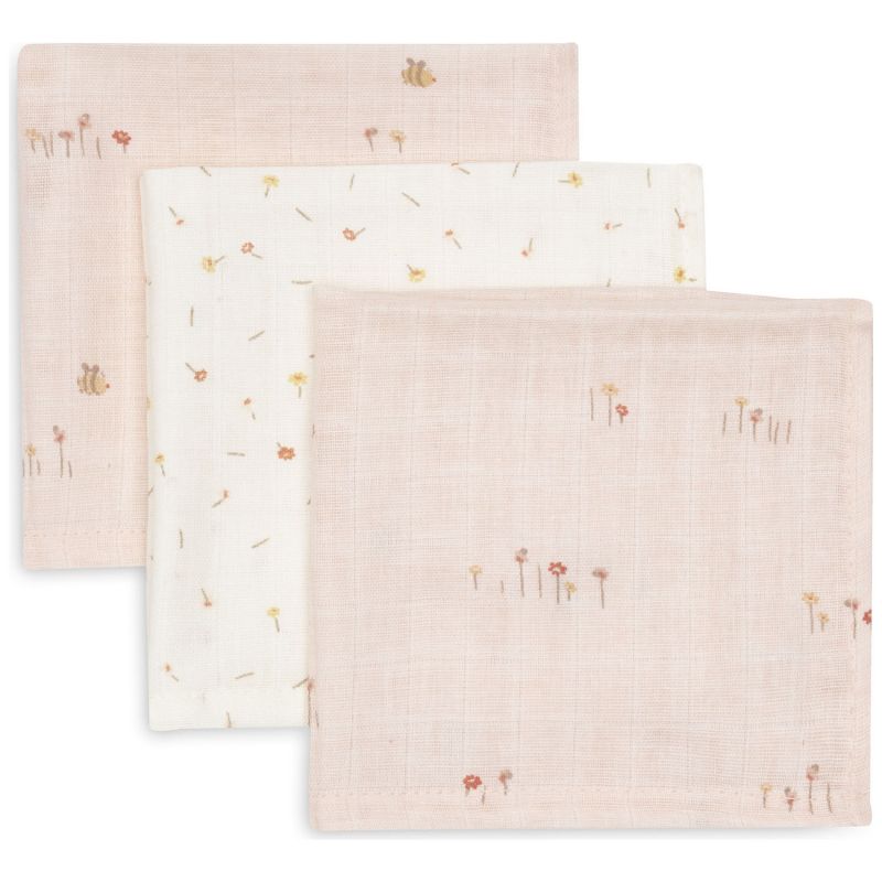 Lot de 3 mini langes Pretty Picnic (31 x 31 cm) Jollein Produit 1