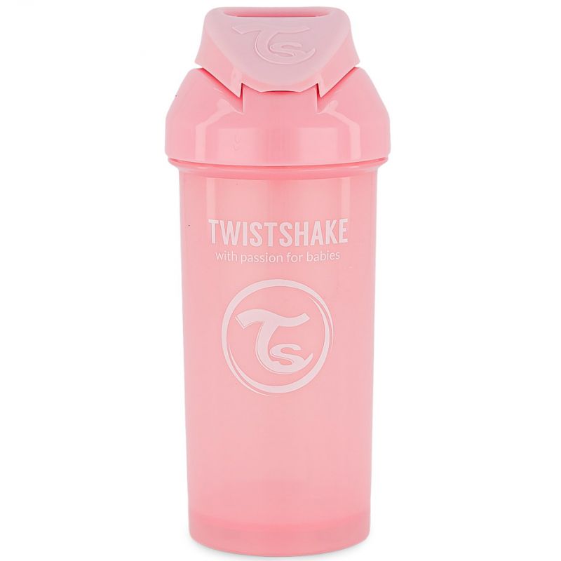 Gourde à paille rose pastel (360 ml) Twistshake