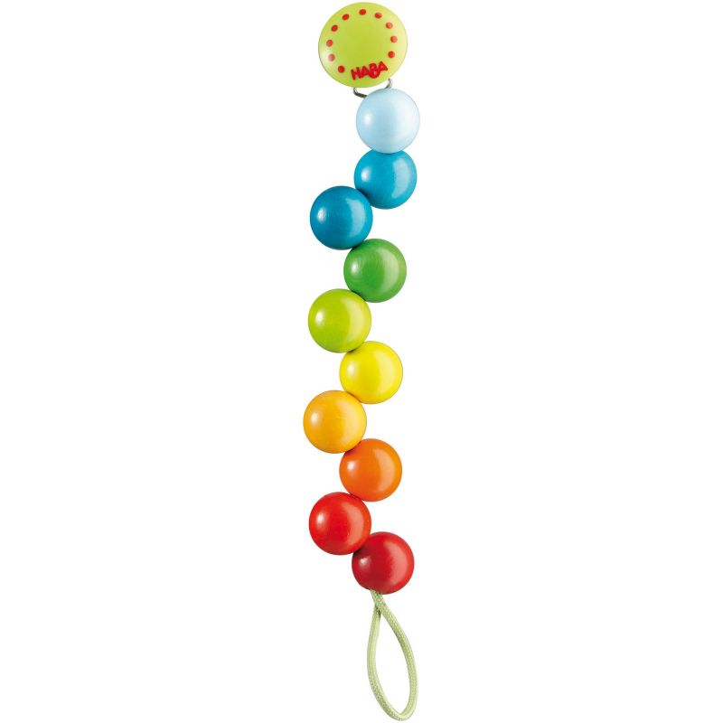 Attache sucette Perles arc-en-ciel Haba