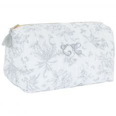 Trousse de toilette Toile de Jouy gris - Tartine et Chocolat
