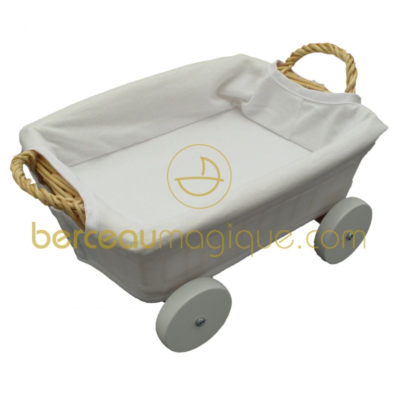 Panier à roulettes blanc Trousselier