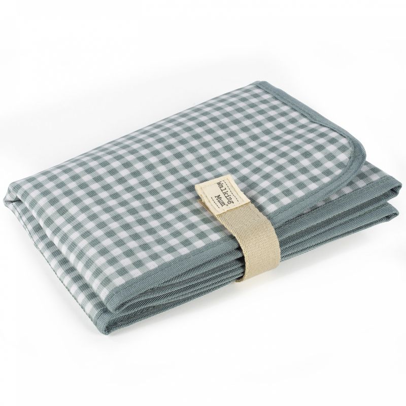 Tapis à langer I love vichy vert Walking Mum Produit 2