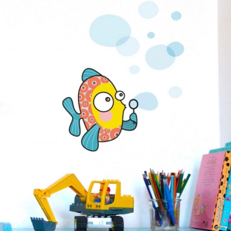 Sticker poisson-bulle Série-Golo