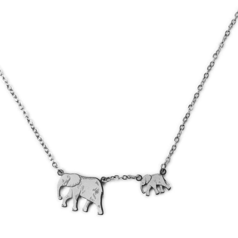 Collier Éléphant Argent Mava Produit 1