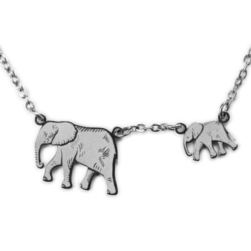 Collier Éléphant Argent Mava Produit 2