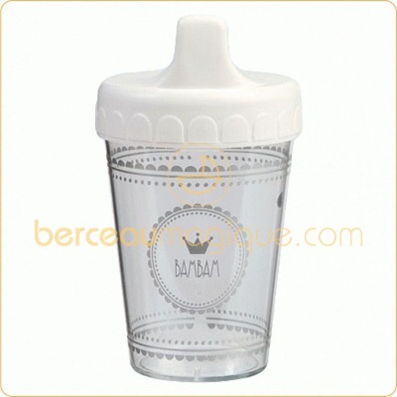 Gobelet premier âge avec bec anti-fuite Couronne BAMBAM