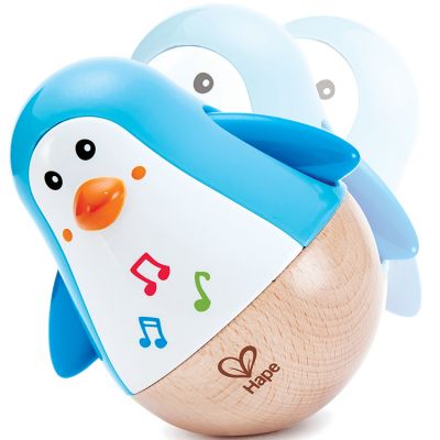 Culbuto pingouin musical Hape pour bébé 6 mois +