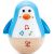 Variation Bleu, blanc, orange du produit Culbuto pingouin musical de la marque Hape