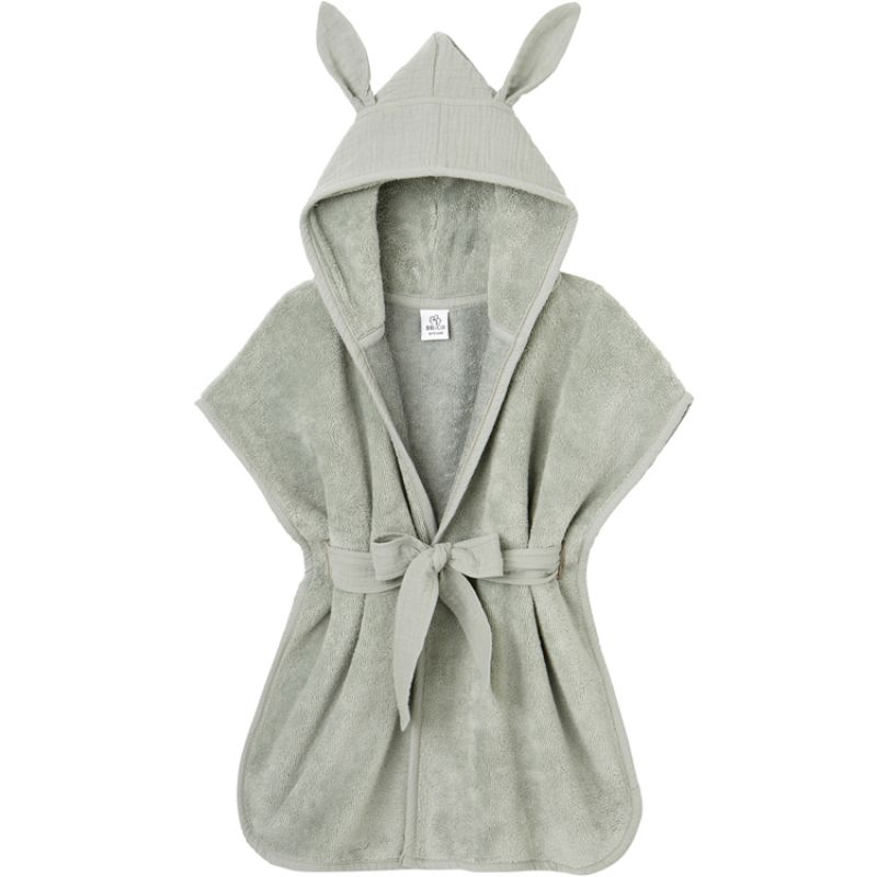 Peignoir de bain Soft bambou vert de gris (0-2 ans) BB & Co Produit 1 grande taille