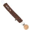 Attache tétine Gaze Léopard Marron (personnalisable) - Atelier Wagram