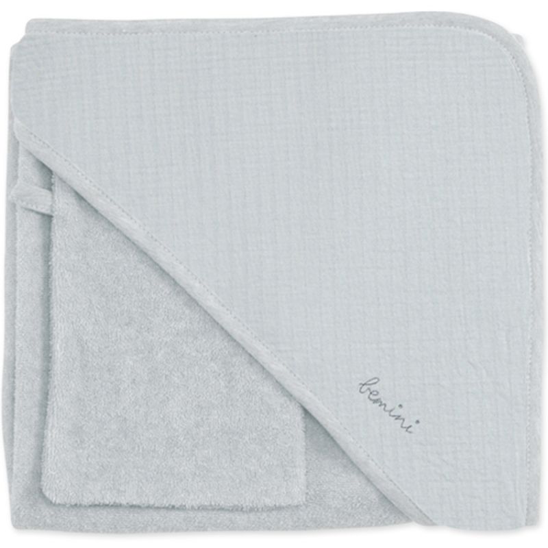 Cape de bain + gant Cadum gris moyen (90 x 90 cm) Bemini
