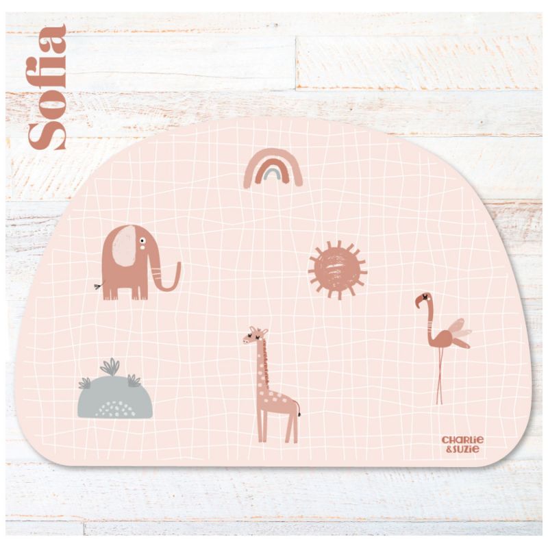 Set de table Sofia Animaux personnalisable Charlie et Suzie Ambiance 2