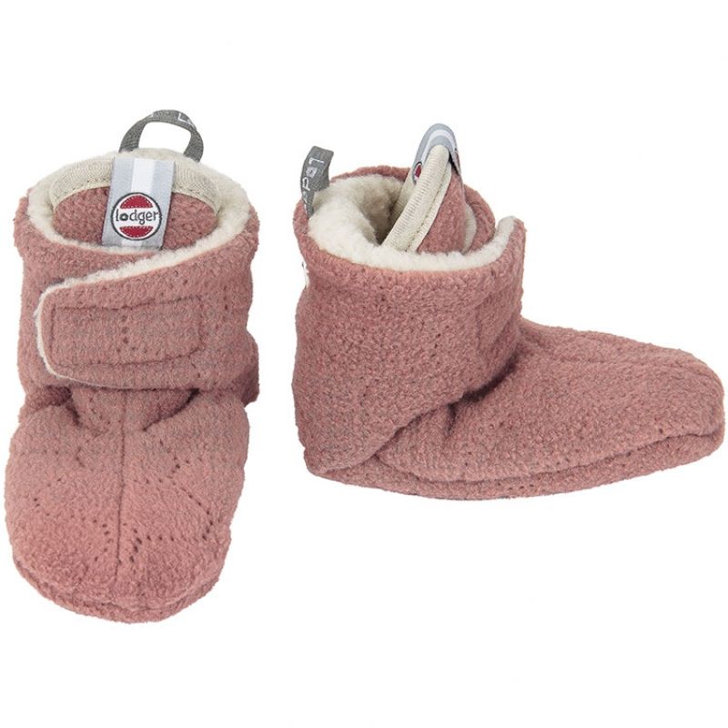 Chaussons vieux rose Botanimal (0-3 mois) Lodger