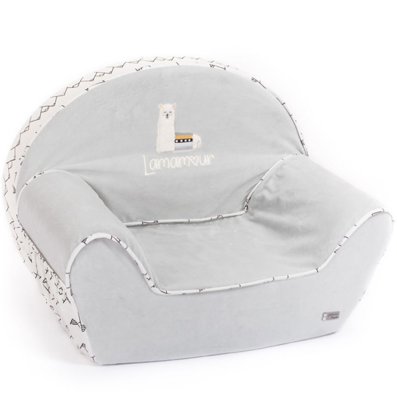 Fauteuil club gris Lamamour Maison Nougatine