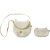 Variation Ecru, doré du produit Sac bandoulière + porte monnaie chat ivoire de la marque BB & Co