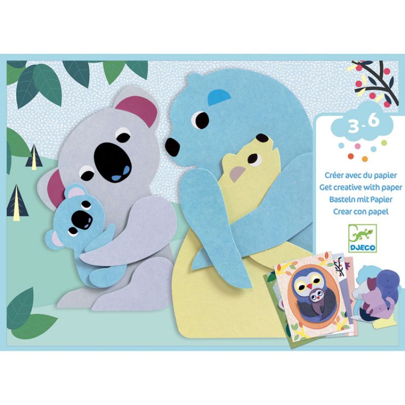 Coffret de collage Les câlins Djeco
