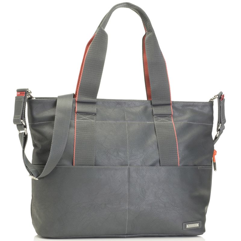 Sac à langer Eden cuir vegan gris Storksak