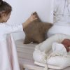 Coussin en teddy étoile chocolat Boho (44 cm)  par Cotton&Sweets