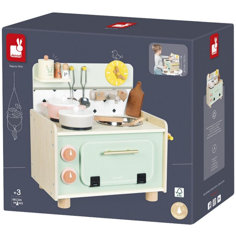 Kitchenette en bois Mamie Soleil (9 pièces) Janod Packaging 9