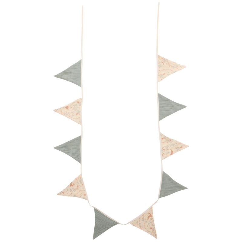 Guirlande fanions coton jardin enchanté et vert de gris (250 cm) BB & Co Produit 1