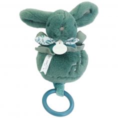 Peluche musicale Lapin Doudou vert sauge (20 cm) - Doudou et Compagnie