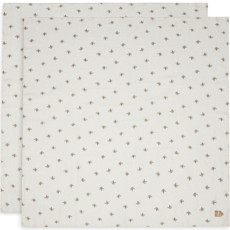 Lot de 2 langes gaze de Coton Large Rosehip (115 x 115 cm) Jollein Produit 1 grande taille