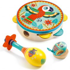 Set de trois instruments (Tambourin, maracas et castagnettes) - Reconditionné - Djeco