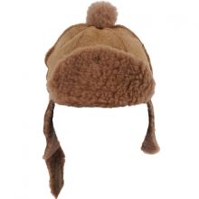 Bonnet en peau d'agneau marron (tour de tête 52-54 cm)  par Kaiser