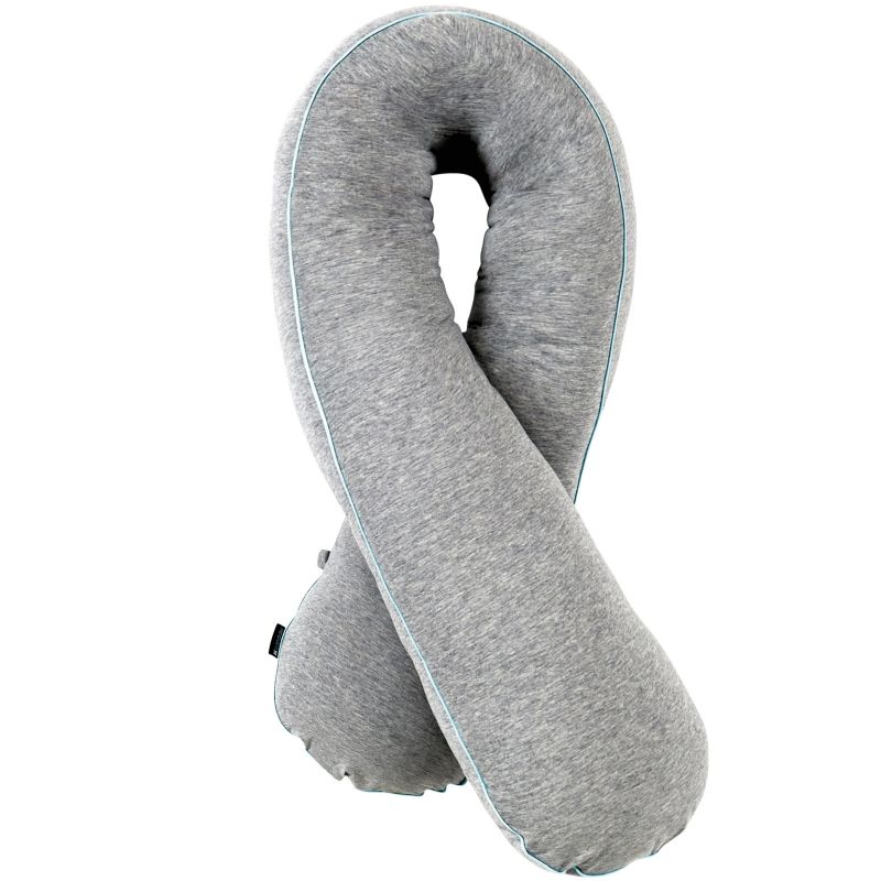 Coussin d'allaitement Confort Evolutif en jersey gris chiné Candide