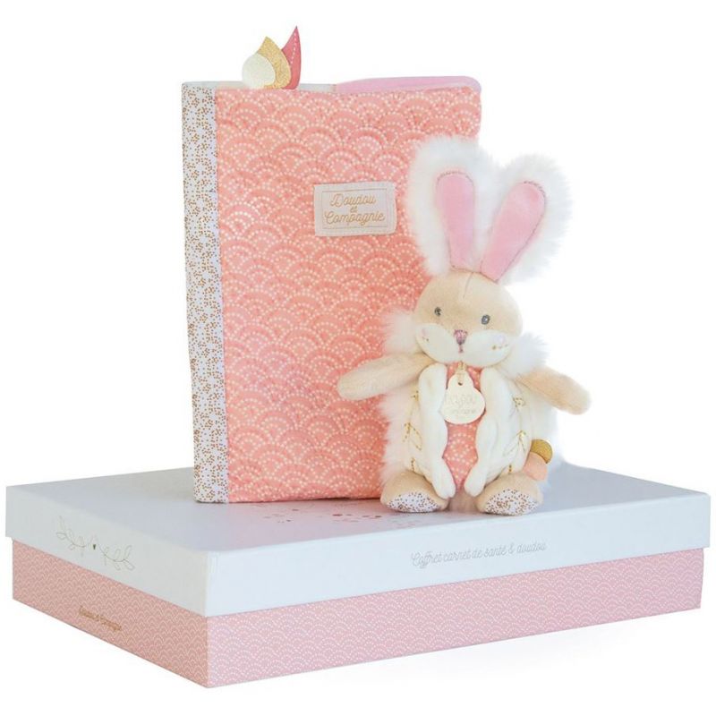 Coffret cadeau naissance rose Lapin de sucre Doudou et Compagnie