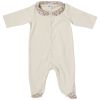 Pyjama coton en interlock beige et col claudine liberty (1 mois) - BB & Co