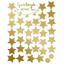 Sticker guirlande étoiles dorées brillantes  par Mimi'lou
