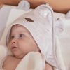 Cape de bain + gant gris Babou & Kendi (75 x 75 cm)  par Noukie's