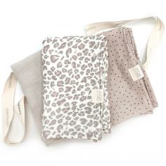 Lot de 3 langes Soft Print (70 x 70 cm)