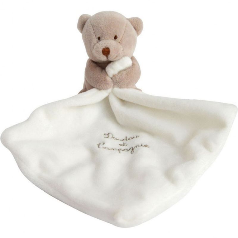 Coffret doudou mouchoir ours (10 cm) Doudou et Compagnie