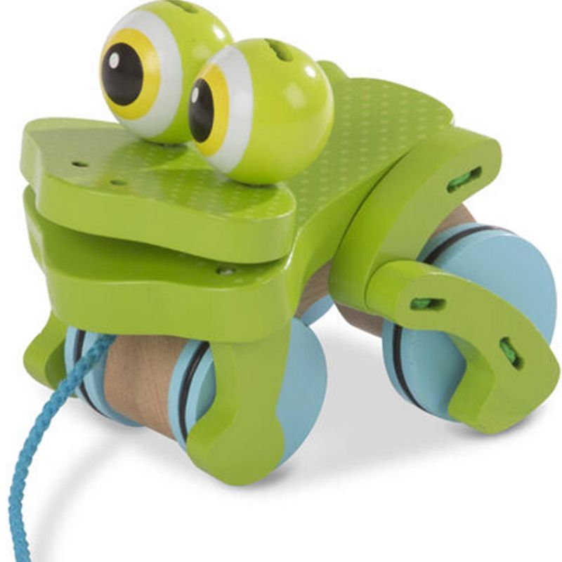 Grenouille à tirer en bois Frolicking Frog Pull T First Play Melissa & Doug