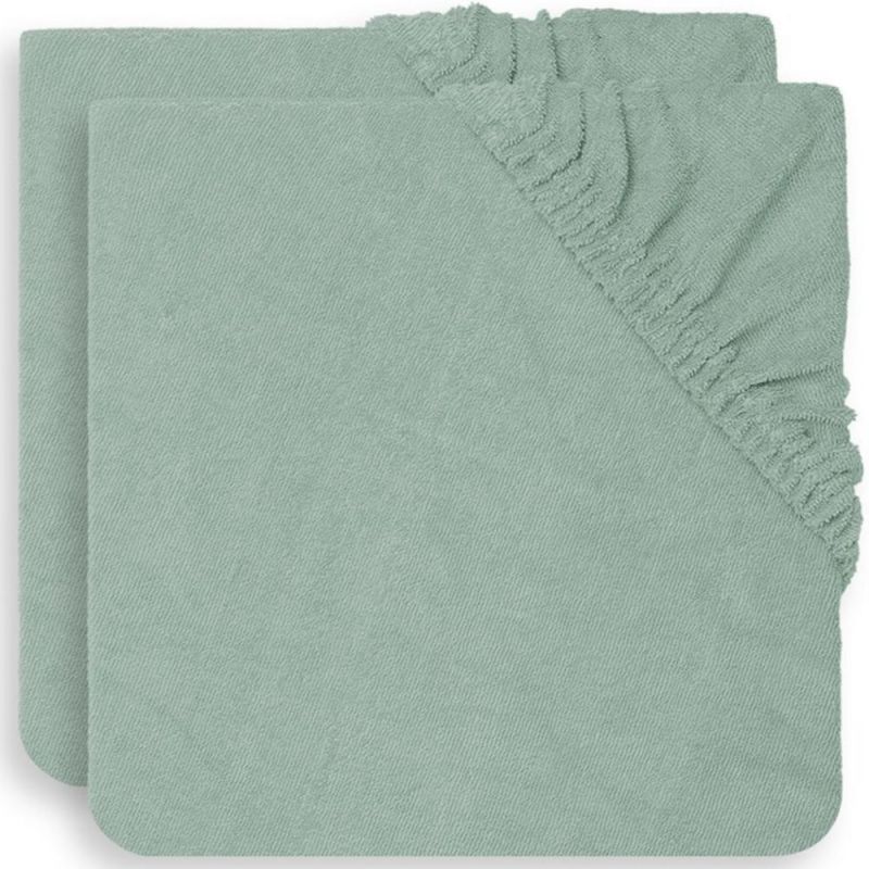 Lot de 2 housses de matelas à langer en éponge Ash Green (50 x 70 cm) Jollein Produit 1 grande taille