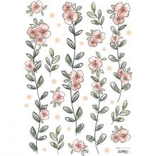 Planche de stickers A3 de fleurs  par Lilipinso
