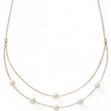 Collier 6 perles 40 cm (or jaune 375°)  par Baby bijoux